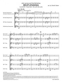 Beatlemania for Saxophone Quartet published by De Haske